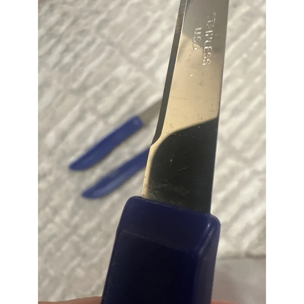 Sharpu 2000 Serrated Utility Knife and 3 Blue‎ Paring Knives Stainless Steel Set